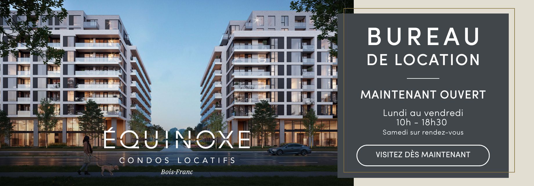 Équinoxe Bois-Franc propose un style de vie urbain à Saint-Laurent, à deux pas de la station du REM.