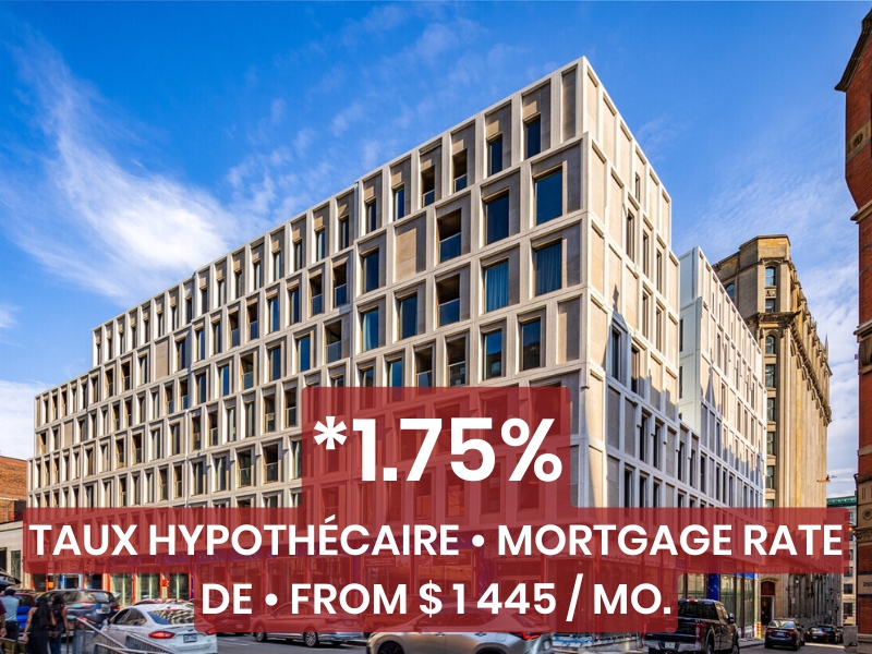 Laurence condos - Fixed mortgage rate of 1.75% for 36 months